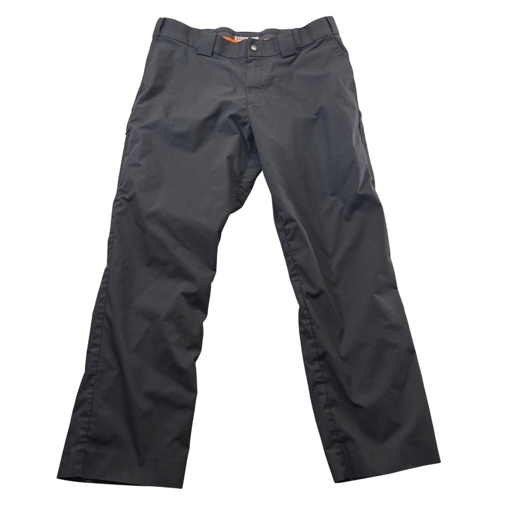5.11 Tactical Pants‎ Mens 40 Black Ripstop Straight Leg Utility Work Trousers